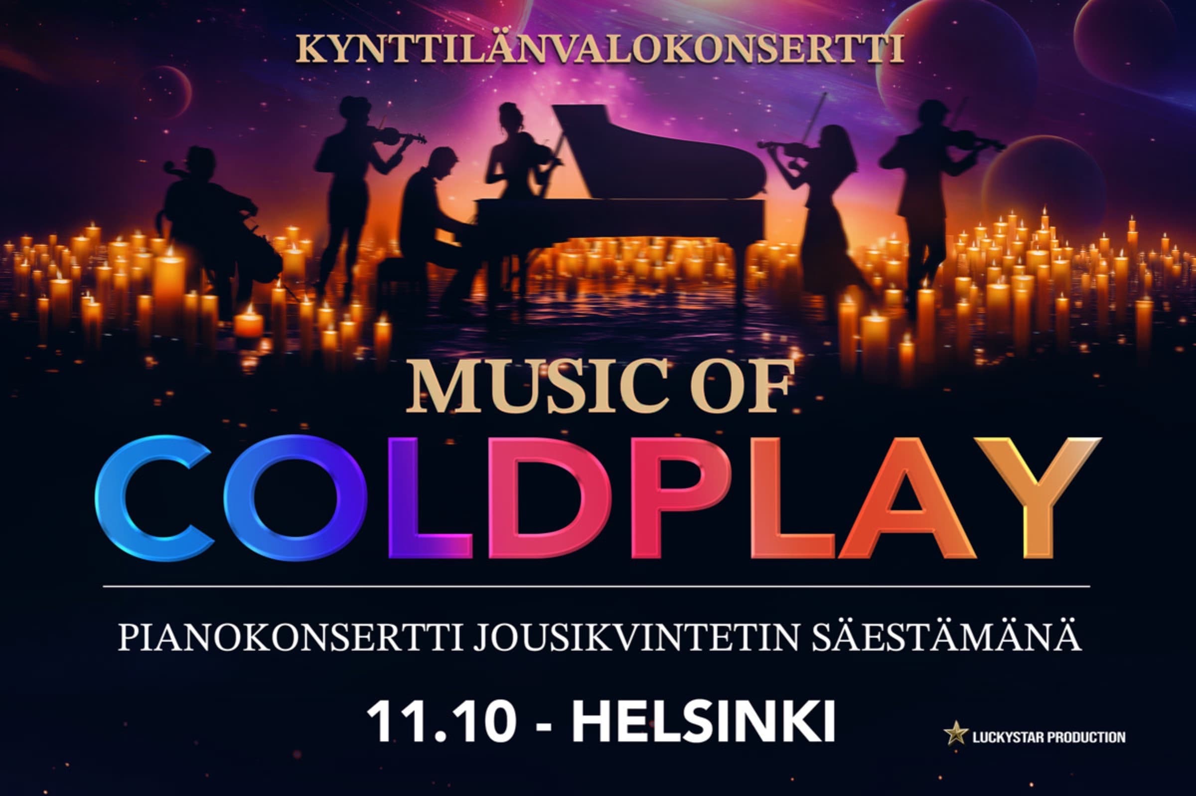 Coldplayn musiikkia – kynttilänvalokonsertti - tapahtuman kuva
