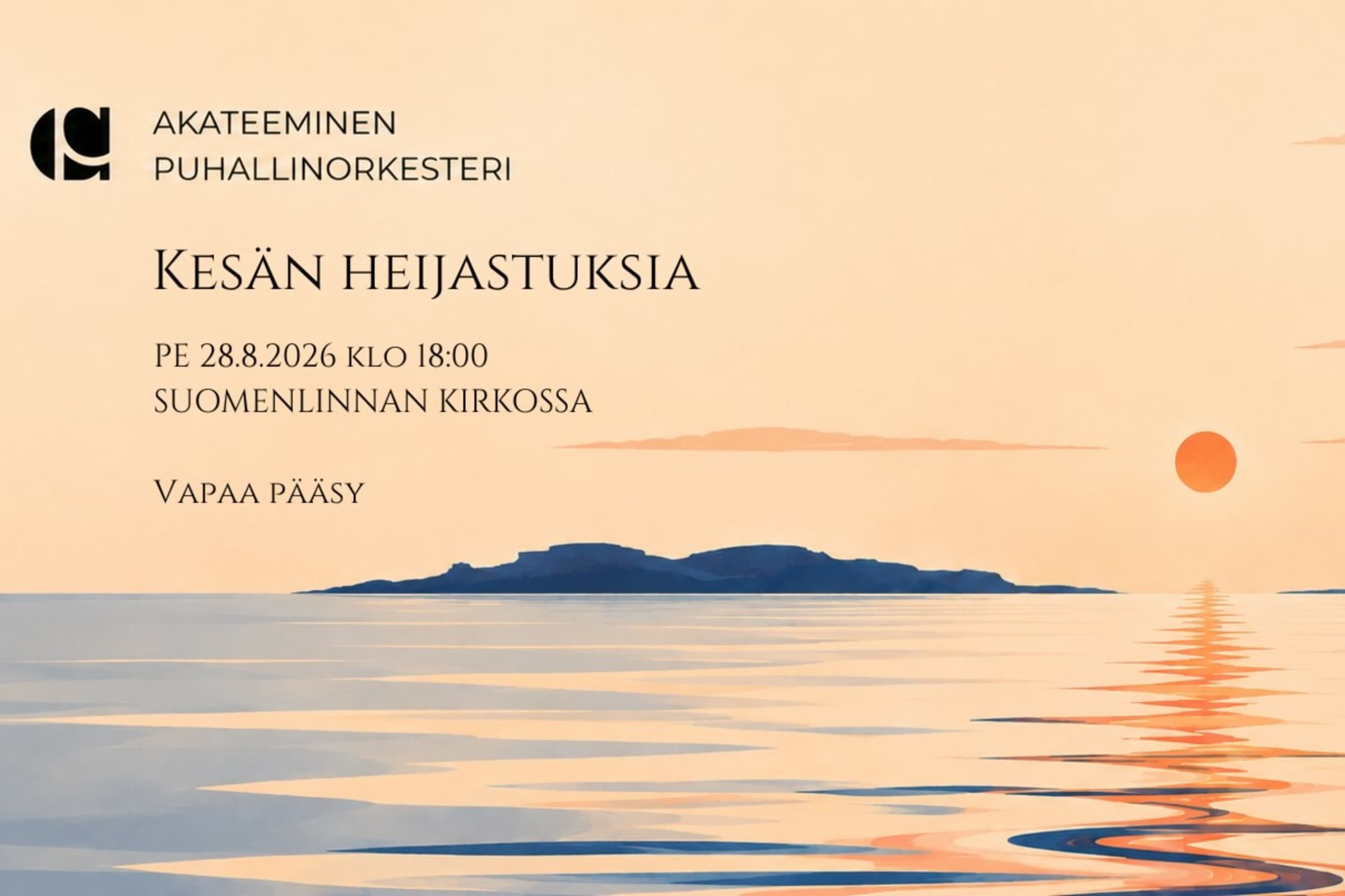 Akateeminen Puhallinorkesteri: Kesän heijastuksia - tapahtuman kuva