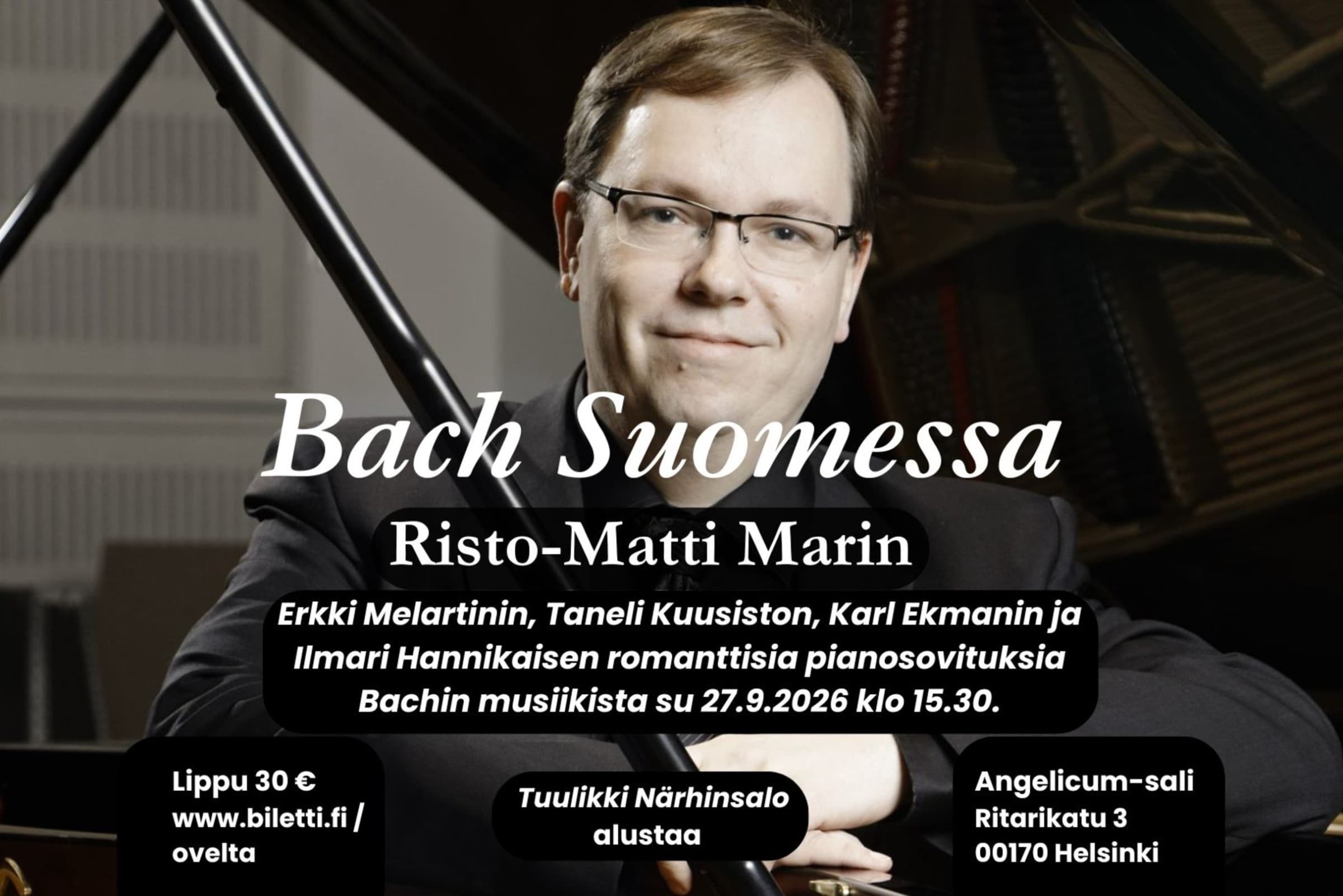 Bach Suomessa: pianotaiteilija Risto-Matti Marin - tapahtuman kuva