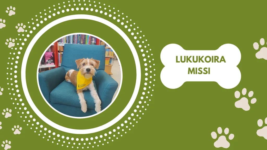 Lukukoira Missi Reposaaren kirjastossa - tapahtuman kuva