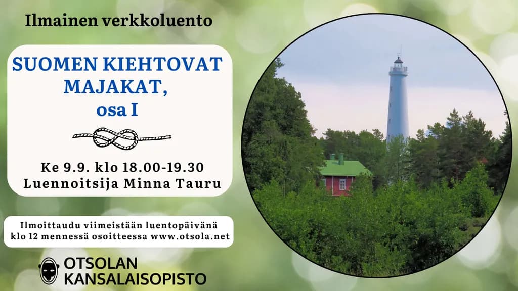 Suomen kiehtovat majakat, osa I (ilmainen verkkoluento) - tapahtuman kuva
