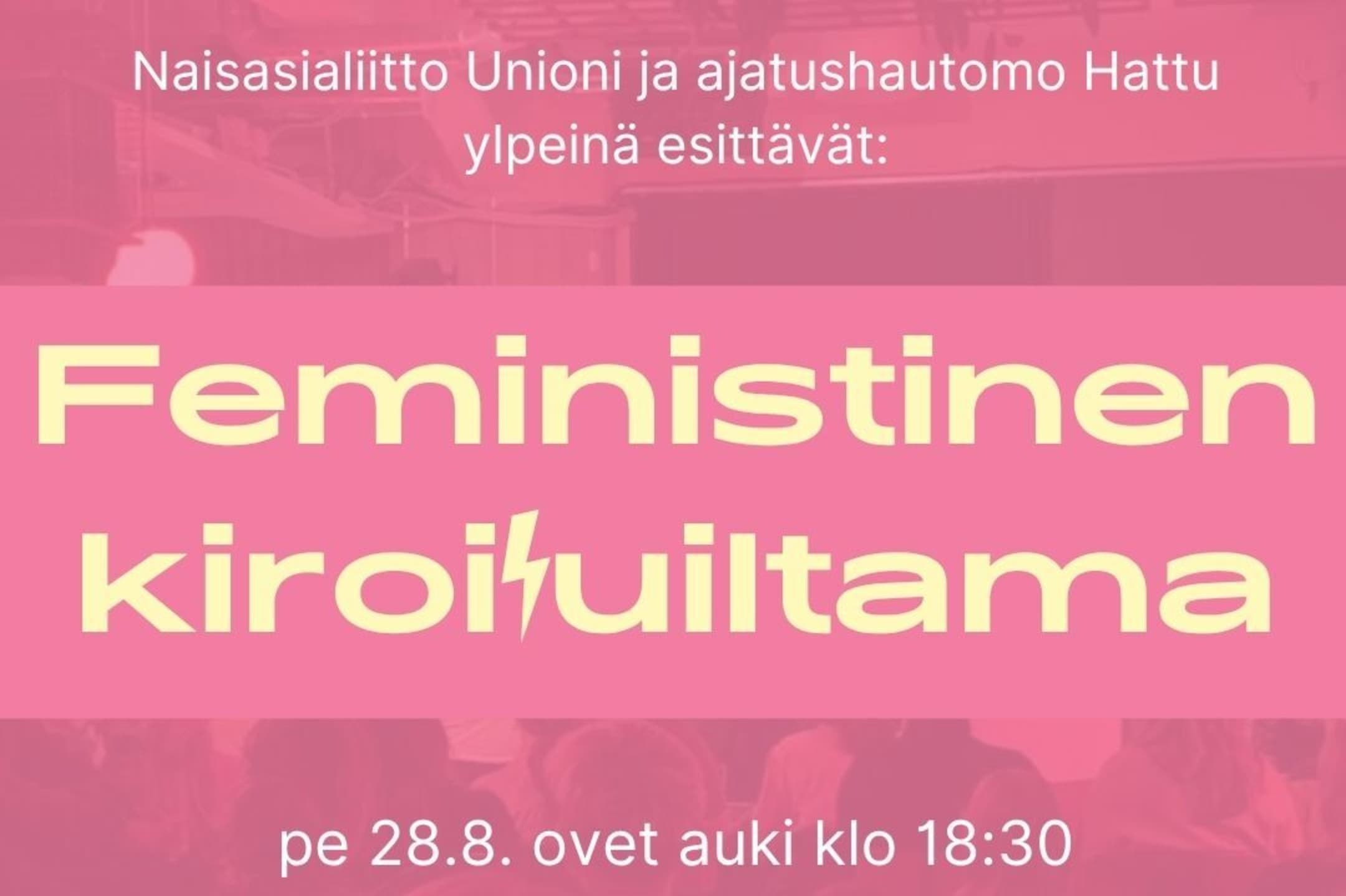 Feministinen kiroiluiltama - tapahtuman kuva