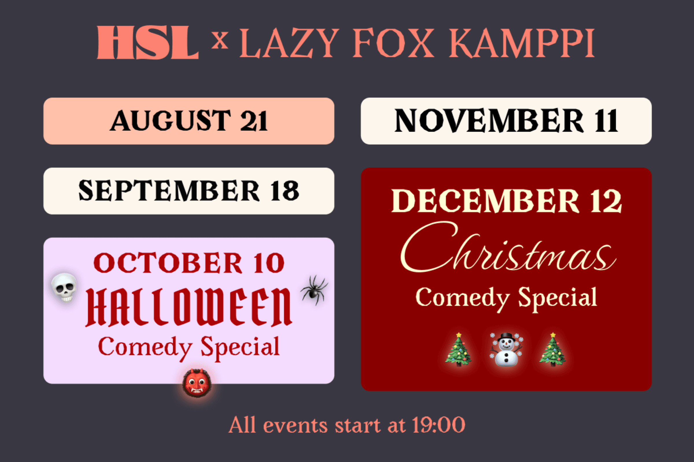 HSL Stand-Up - komediashow - tapahtuman kuva