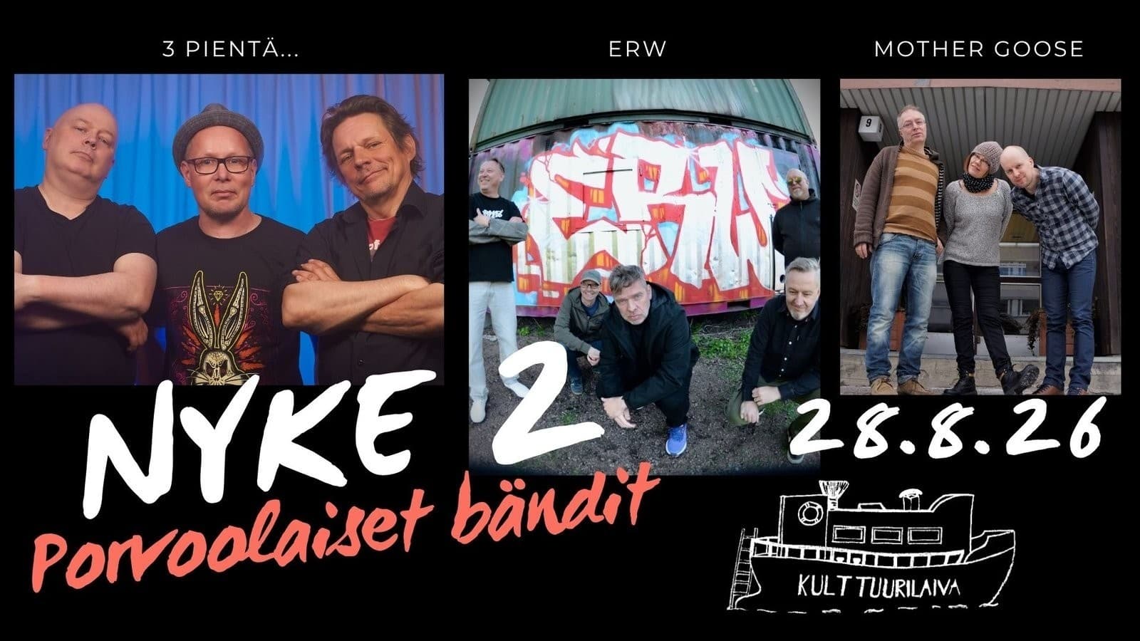 NYKE 2: Porvoolaiset bändit @ Porvoon Kulttuurilaiva - tapahtuman kuva
