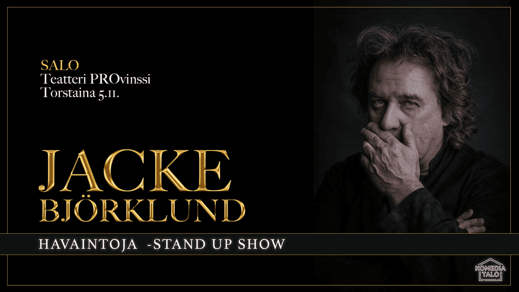 Jacke Björklund: Havaintoja – Stand up Show - tapahtuman kuva